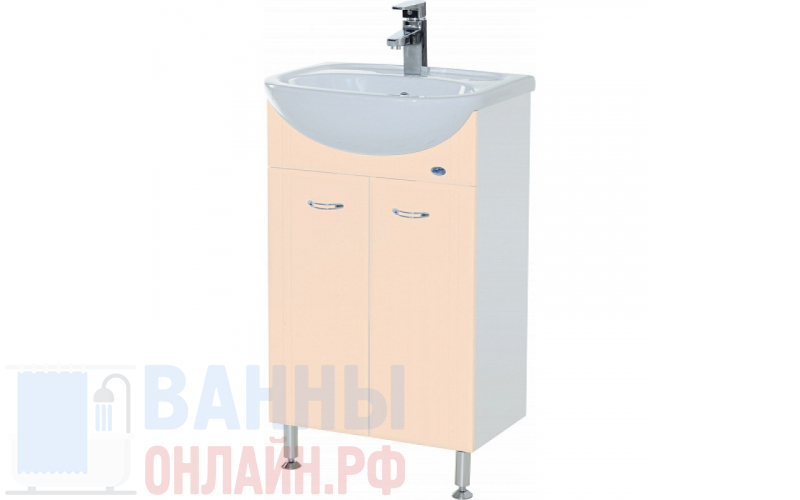 Тумба с раковиной Bellezza Уют 55 бежевая