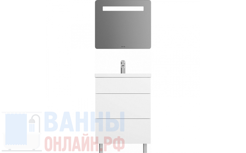 Мебель для ванной Am.Pm Gem 60 белый глянец, напольная, с 2 ящиками