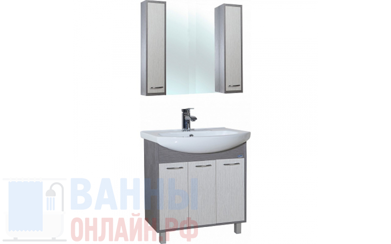 Мебель для ванной Bellezza Смарт 85 орфео серый/орфео белый