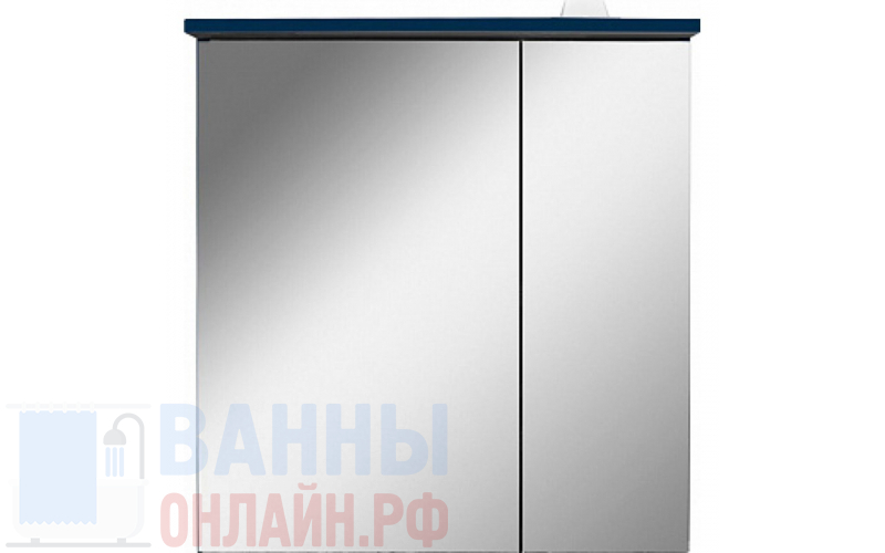 Зеркало-шкаф Am.Pm Spirit V2.0 60 R с LED-подсветкой, глубокий синий