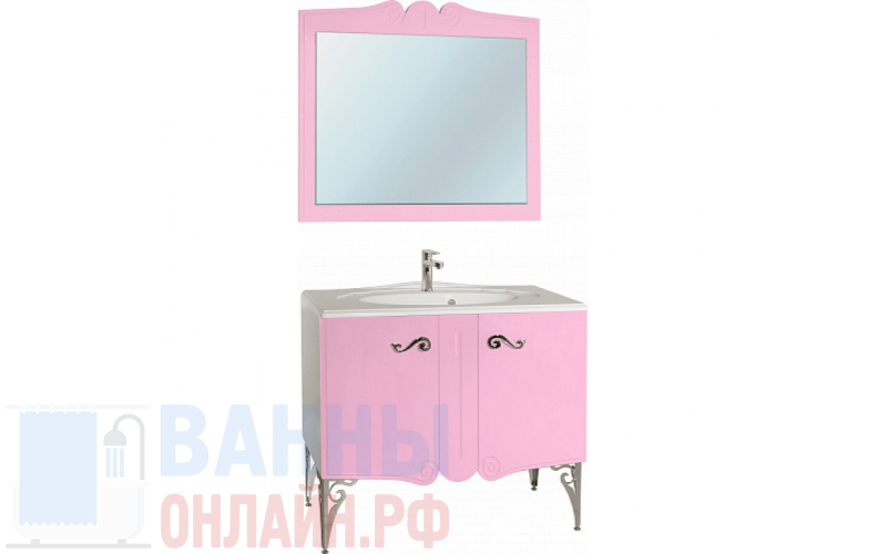 Мебель для ванной Bellezza Эстель 90 розовая