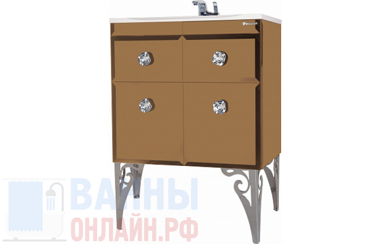 Тумба с раковиной Bellezza Луссо 65 золото