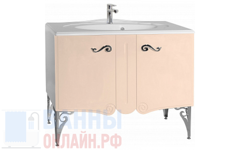 Тумба с раковиной Bellezza Эстель 100 бежевая