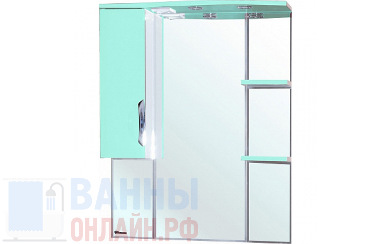 Зеркало-шкаф Bellezza Лагуна 85 L салатовый