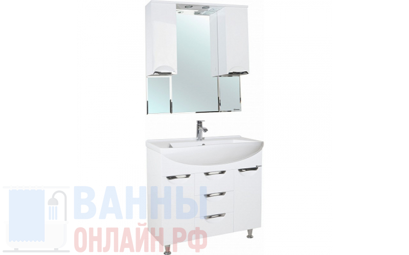 Мебель для ванной Bellezza Альфа 90 белая