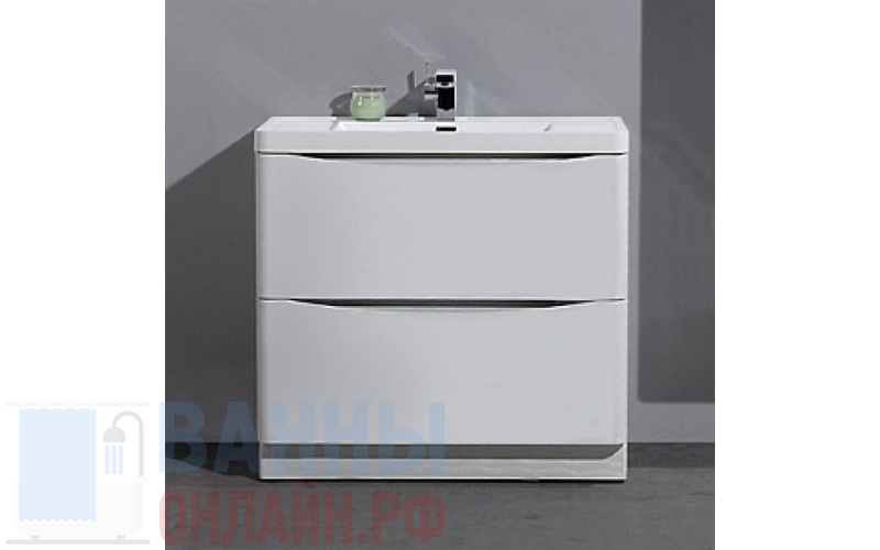 Тумба с раковиной BelBagno Ancona-N 100 bianco lucido напольная