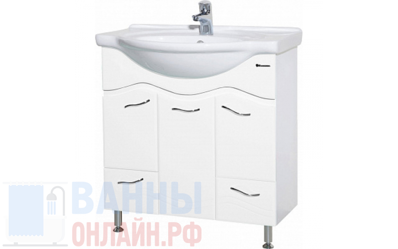 Тумба с раковиной Bellezza Мари 75 белая