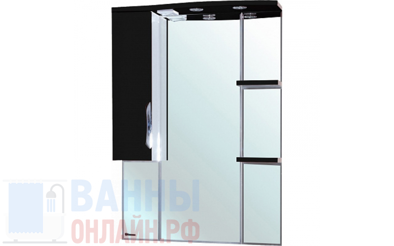 Зеркало-шкаф Bellezza Лагуна 75 L черный