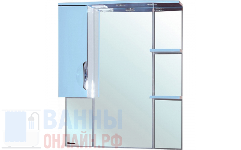 Зеркало-шкаф Bellezza Лагуна 75 L голубой