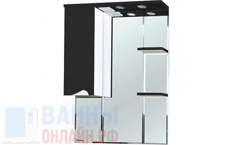Зеркало-шкаф Bellezza Эйфория 80 L черный