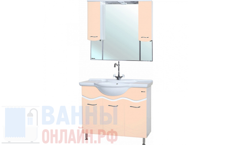Мебель для ванной Bellezza Мари 105 белая/бежевая