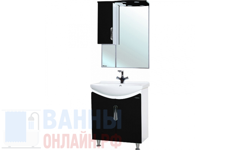 Мебель для ванной Bellezza Лагуна 65 прямая черная