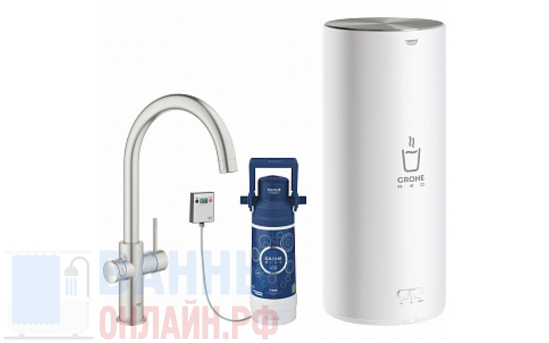 Смеситель Grohe Red II Duo 30079DC1 для кухонной мойки, с водонагревателем