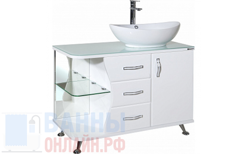 Тумба с раковиной Bellezza Рио 90 R белая