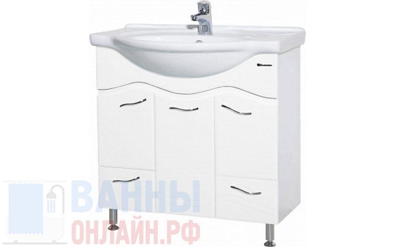 Тумба с раковиной Bellezza Мари 85 белая