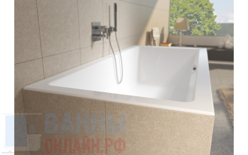 Акриловая ванна Riho Lugo 180x80 без гидромассажа с тонким бортом BT0200500000000