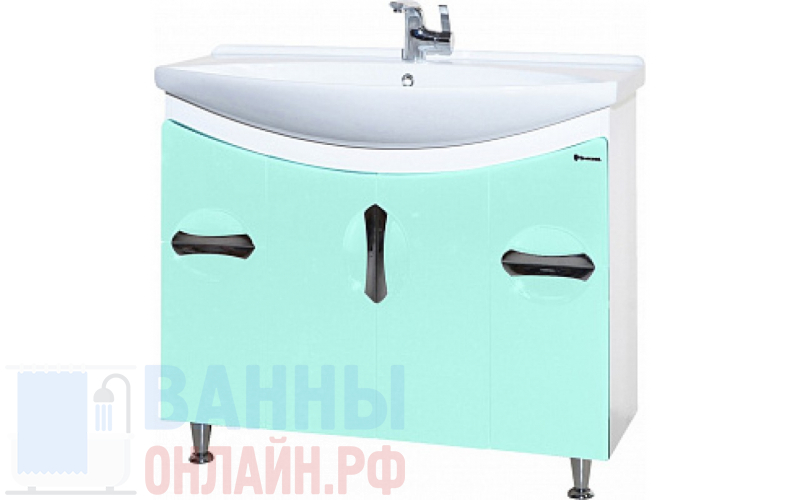 Тумба с раковиной Bellezza Лагуна 105 салатовая