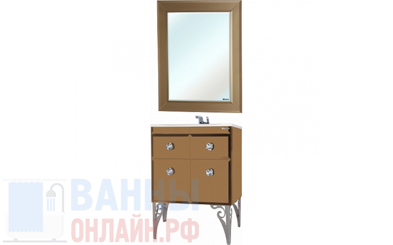 Мебель для ванной Bellezza Луссо 65 золото