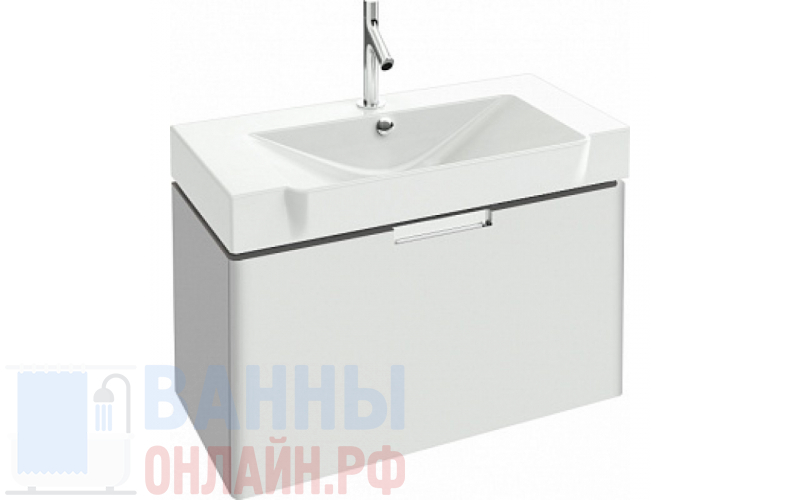 Тумба с раковиной Jacob Delafon Reve 80 белая, 1 ящик