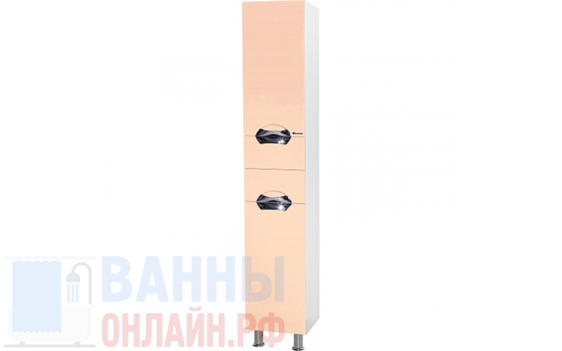 Шкаф-пенал Opadiris Тибет 40 R слоновая кость, с бельевой корзиной