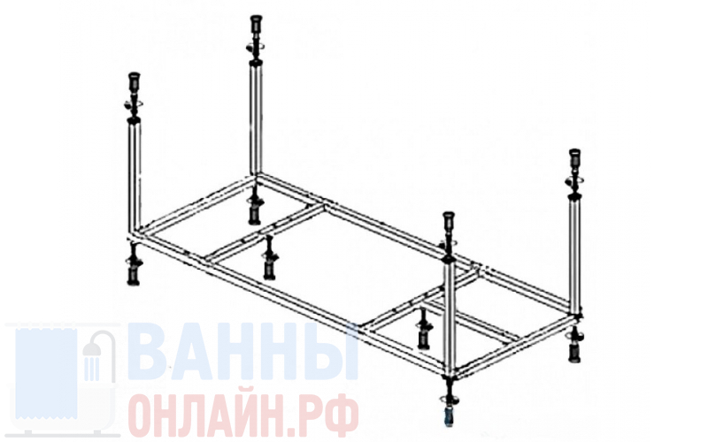 Металлический каркас для акриловой ванны Cezares EMP-180-80-MF