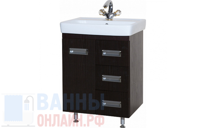 Тумба с раковиной Bellezza Сиена 60 2 ящика венге