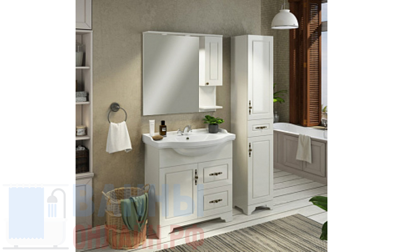 Мебель для ванной Comforty Севилья 85 слоновая кость