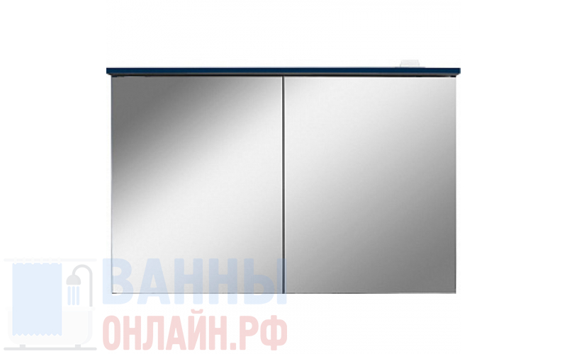 Зеркало-шкаф Am.Pm Spirit V2.0 100 с LED-подсветкой, глубокий синий