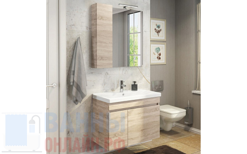 Мебель для ванной Comforty Тромсе 80 дуб сонома