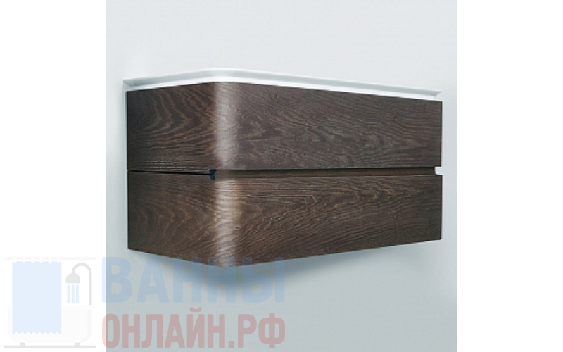 Тумба с раковиной Am.Pm Sensation 100 подвесная, табачный дуб