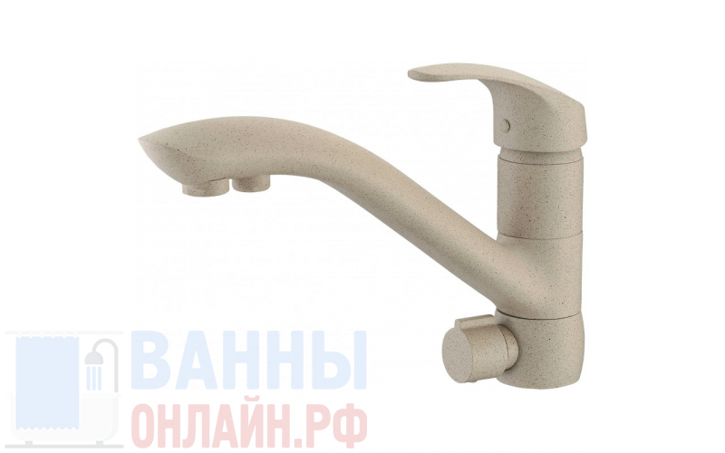 Смеситель для кухни KAISER 39066-4/Песочный мрамор