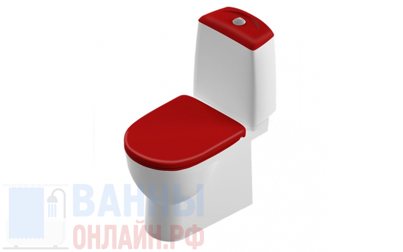 Унитаз-компакт Sanita Luxe Best Color Red BSTSLCC07110522 с сиденьем Soft Close