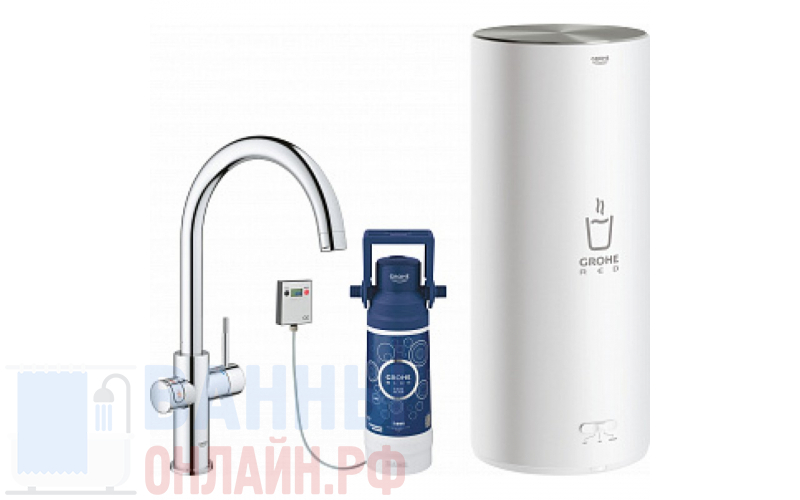 Смеситель Grohe Red II Duo 30079001 для кухонной мойки, с водонагревателем