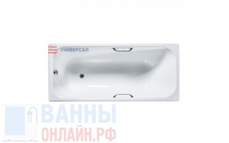 Чугунная ванна Универсал ВЧ-1700 Ностальжи 170x75 с ручками