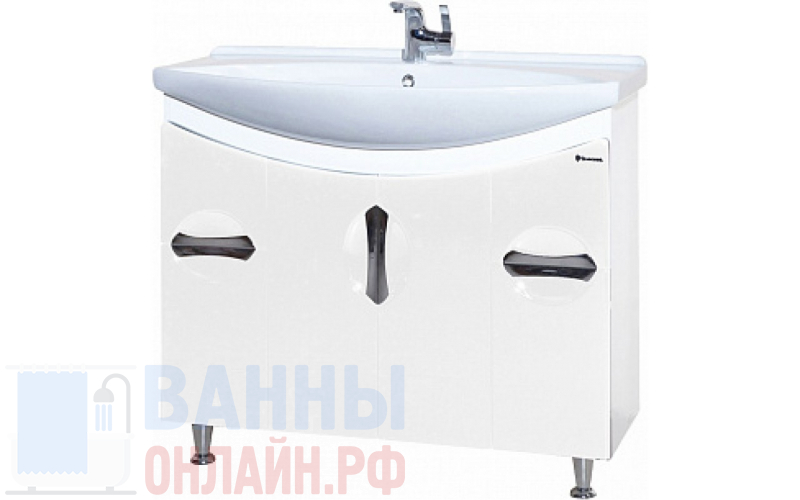 Тумба с раковиной Bellezza Лагуна 105 белая