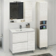 Мебель для ванной Comforty Верона 90 дуб белый, с бельевой корзиной фото 1