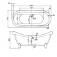 Ванна акриловая отдельностоящая  BelBagno BB05 Bianco фото 3