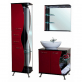 Зеркало Bellezza Рио 70 L красное с черным фото 2
