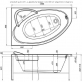 Панель боковая для акриловой ванны Santek Монако 150, 160, 170 см левая фото 3