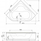 Передняя панель для акриловой ванны  Cezares PLITVICE-140-SCR 1400x50x410 фото 3