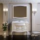 Мебель для ванной Opadiris Лаура 100 белая с патиной, с раковиной из литьевого мрамора фото 1