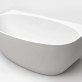 Отдельностоящая, овальная акриловая ванна в комплекте со сливом-переливом цвета хром BelBagno BB83-1500 Белый фото 1