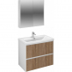 Мебель для ванной Velvex Klaufs 80.2Y белая, шатанэ, подвесная фото 1