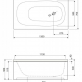 Передняя панель для акриловой ванны Cezares EM-150-SCR 1500x600 фото 4