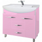 Мебель для ванной Bellezza Глория Гласс 90 розовая фото 3