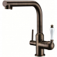 Смеситель для кухни (под фильтр) KAISER 31144-1 Antique brass фото 2