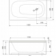 Передняя панель для акриловой ванны Cezares ECO-140-SCR 1400x580 фото 4