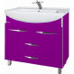 Мебель для ванной Bellezza Глория Гласс 90 фиолетовая фото 3