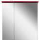 Зеркало-шкаф Am.Pm Spirit V2.0 60 L с LED-подсветкой, красный глянец фото 1
