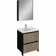 Мебель для ванной Velvex Klaufs 60.2Y черная, шатанэ, напольная фото 1